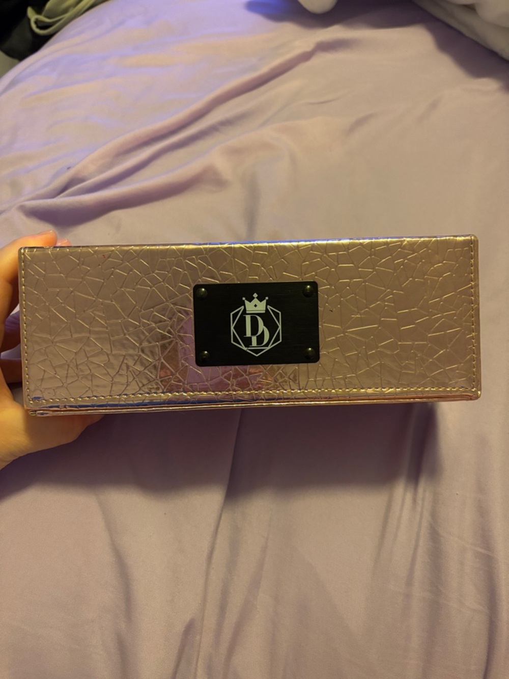 Rose gold diva dolly makeup brush case